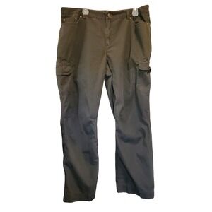 Duluth Trading  Cargo Pants Mens 18x31 Khaki Cotton Outdoor Work Utility Pockets
